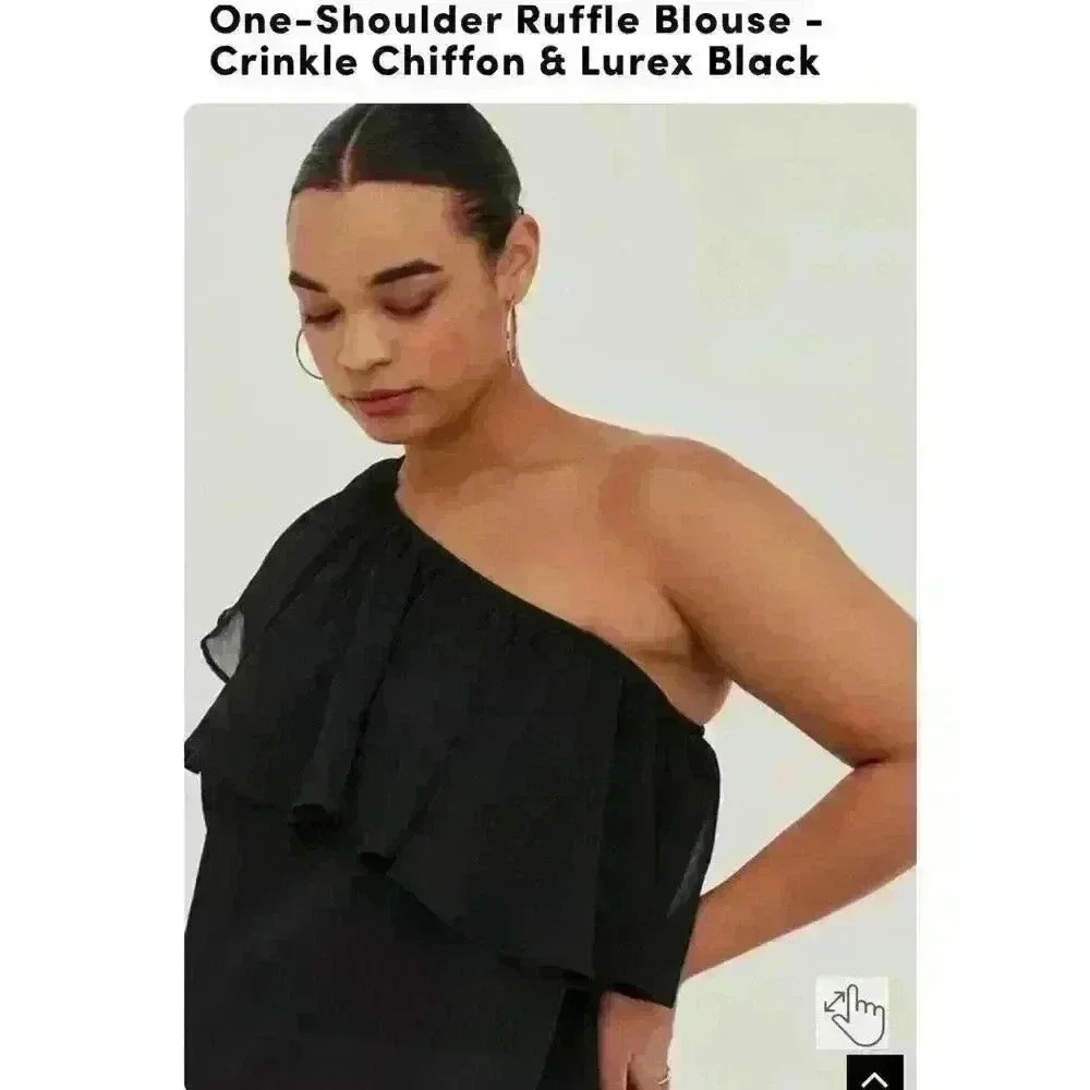 Torrid One Shoulder Ruffle Top Size 1